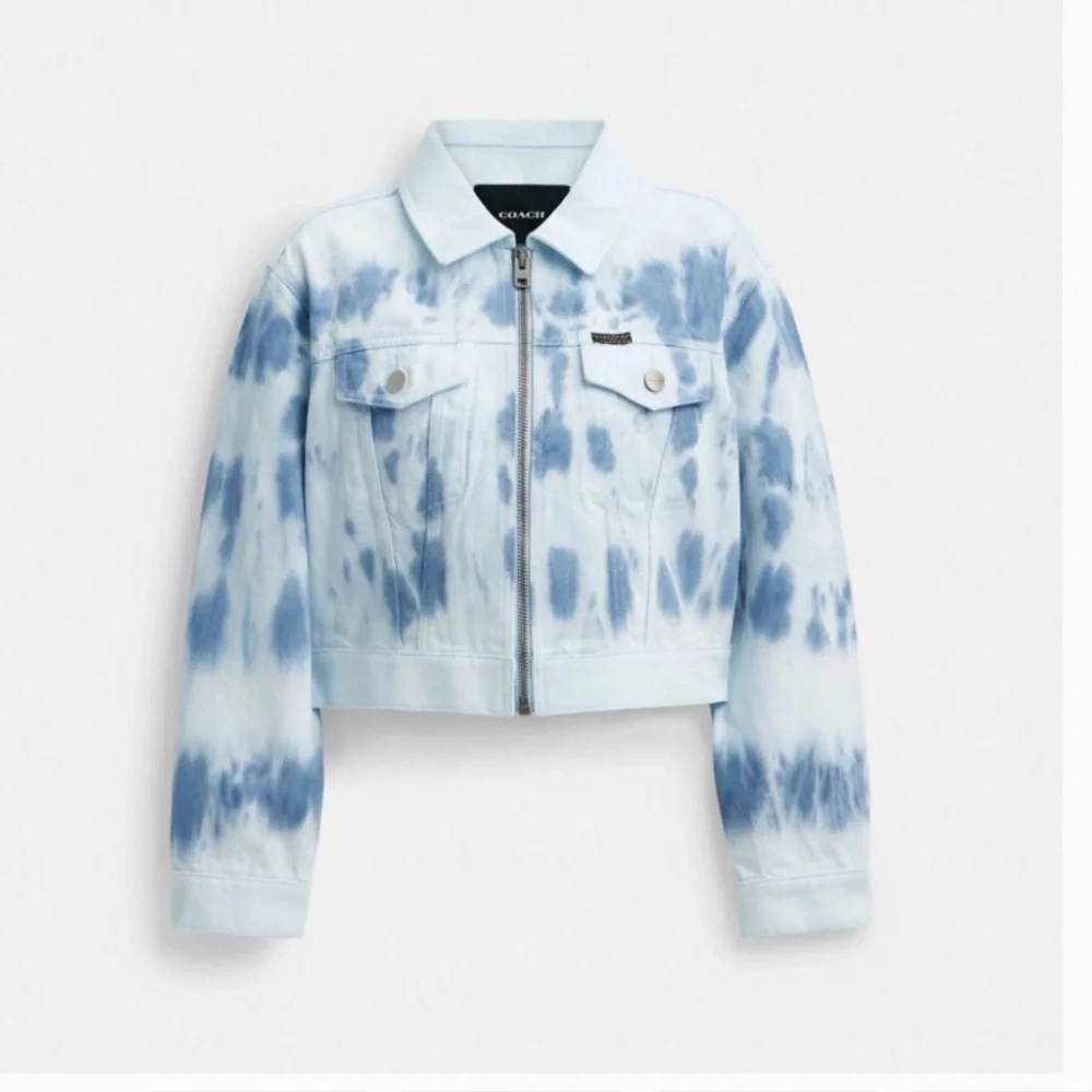 NWT Coach Acid Wash Denim Blue Jacket CU882